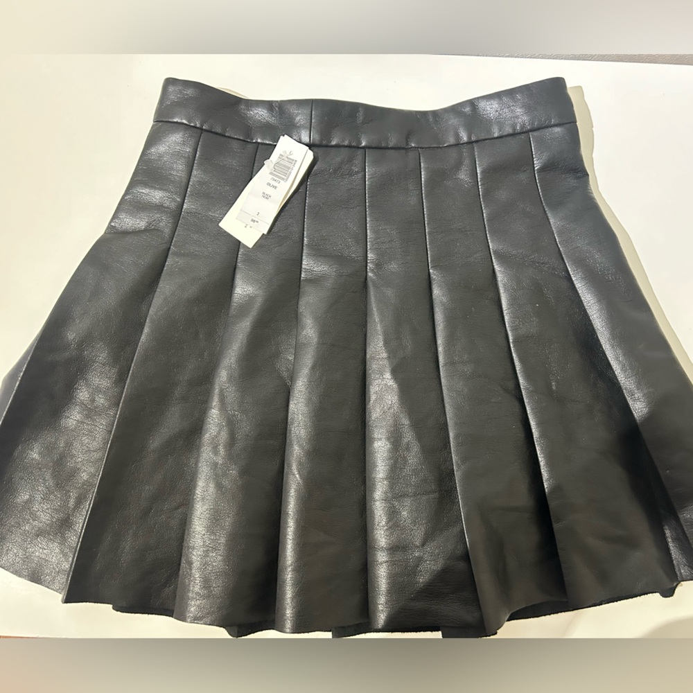 Brand new fake leather skirt